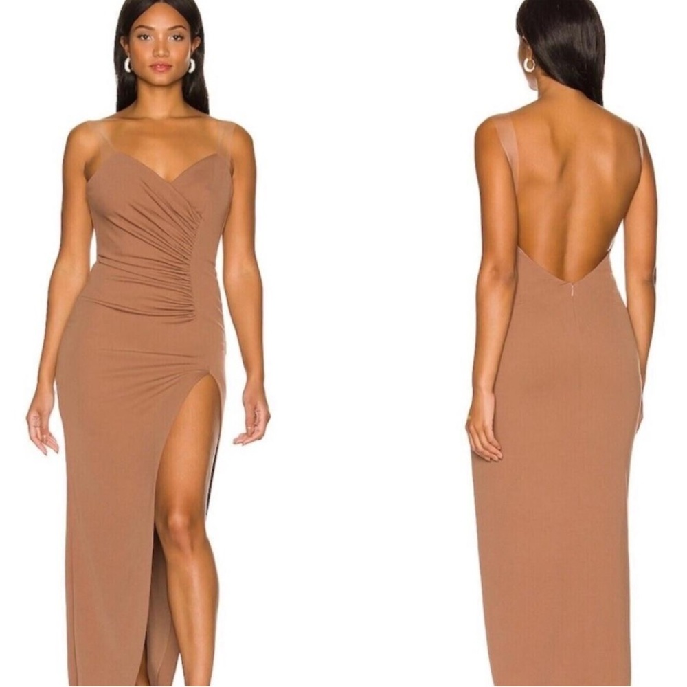 KATIE MAY Colette Gown in Cocoa